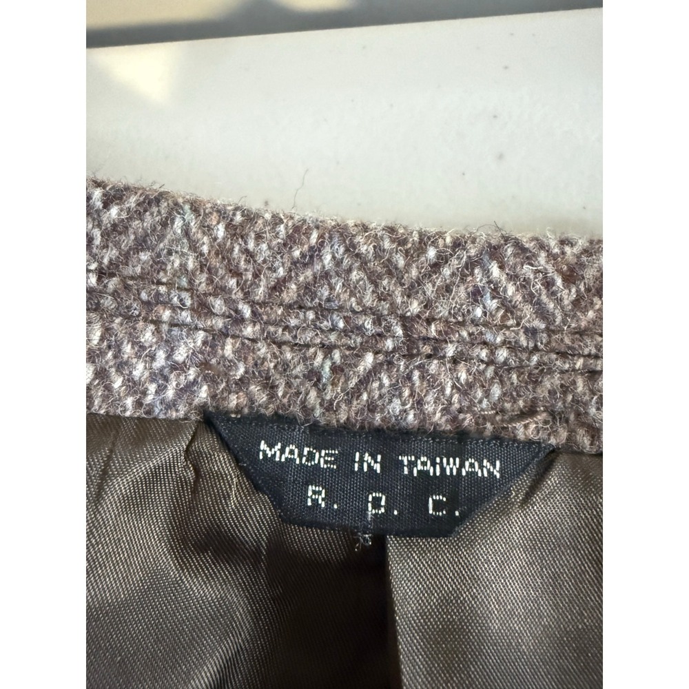 Joe Namath Sport Coat Brown Herringbone 100% Wool Blazer Mens 42R - Picture 4 of 9
